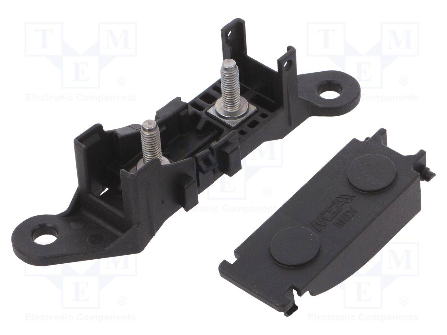MTA MTA-0X01499 Zekeringhouder met afdekking; 40mm; geschroefd,indrukken; zwart - 1 stuk-0