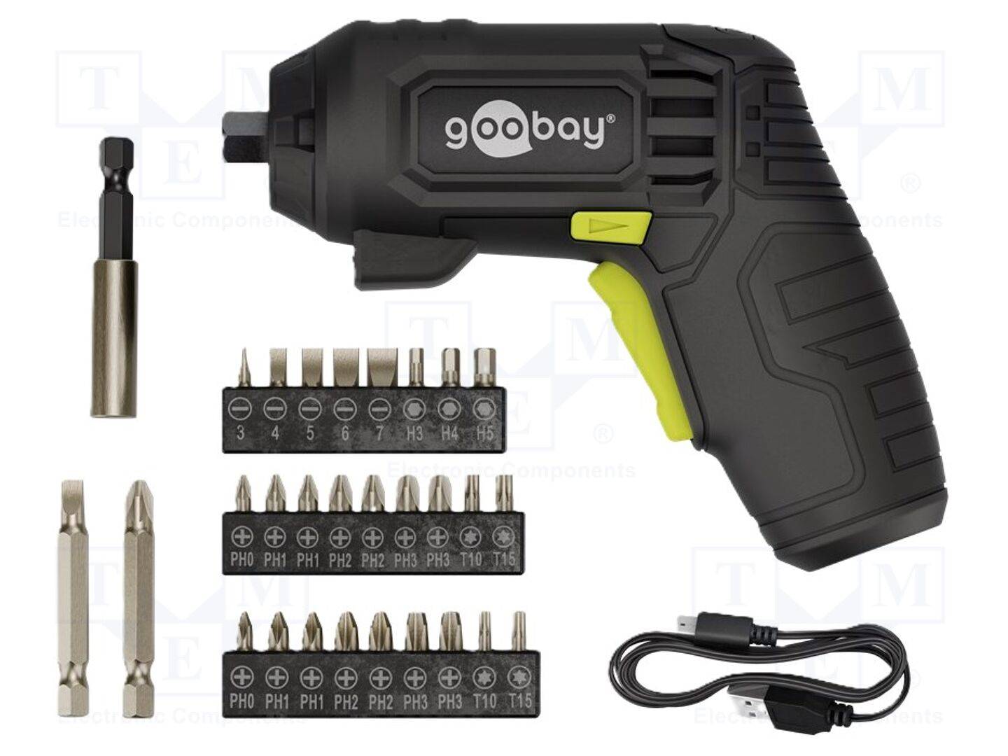 GOOBAY GOOBAY-77818 Electric screwdriver; mini; Features: auxiliary LED backlight - 1 set-0