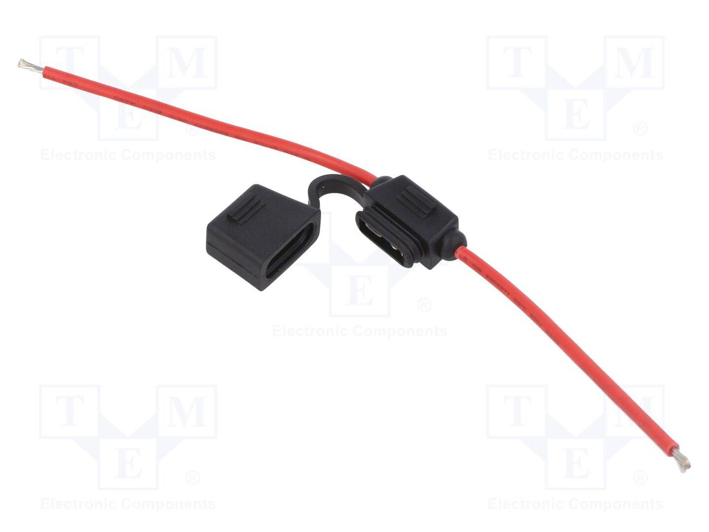 OPTIFUSE LPR-02B-14R Houder; 19mm; 20A; Uitg: draden; 58V; Kabelkleur: rood; -40÷85°C - 1 stuk-0