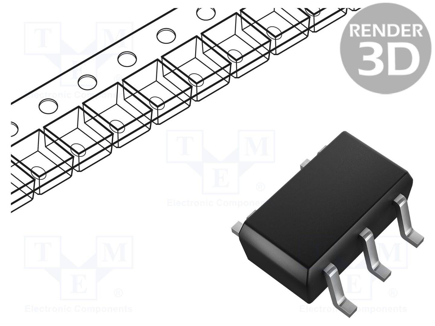 TEXAS INSTRUMENTS INA180A4IDBVR IC: meetversterker; 105kHz; Ch: 1; 2,7÷5,5VDC; SOT23-5; 200V/V - 1 stuk-0