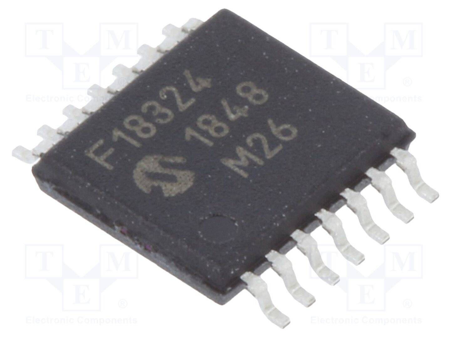 MICROCHIP TECHNOLOGY PIC16F18324-I/ST IC: microcontroller PIC; 7kB; 32MHz; 2,3÷5,5VDC; SMD; TSSOP14; buis - 1 stuk-0