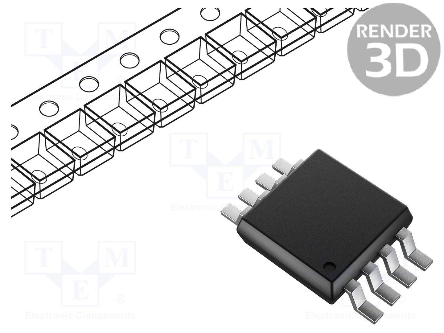 MICROCHIP TECHNOLOGY MCP6542T-E/MSVAO IC: comparator; Cmp: 2; 4us; 1,6÷5,5V; SMT; MSOP8; rol,band; Iio: 1pA - 1 stuk-0
