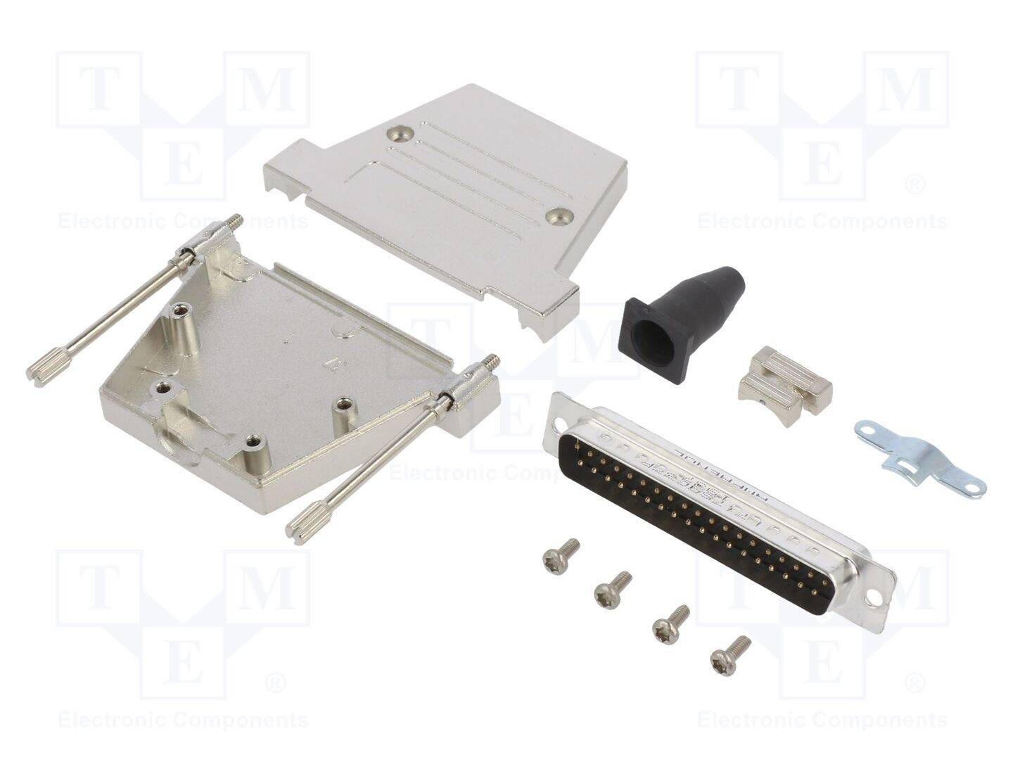 AMPHENOL COMMUNICATIONS SOLUTIONS DTSL-RGLJST-37MSSL Connector: D-Sub; PIN: 37; mannelijk; recht; solderen; voor draad -
