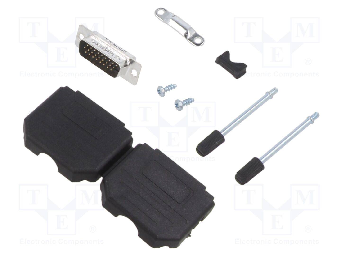 AMPHENOL COMMUNICATIONS SOLUTIONS DPPKBK-26MHSL Connector: D-Sub HD; PIN: 26; mannelijk; recht; solderen; UNC 4-40 - 1 s