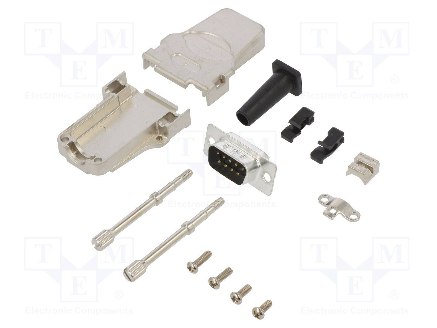 AMPHENOL COMMUNICATIONS SOLUTIONS DTZF-LJSRG-09MSSL Connector: D-Sub; PIN: 9; mannelijk; recht; solderen; voor draad - 1