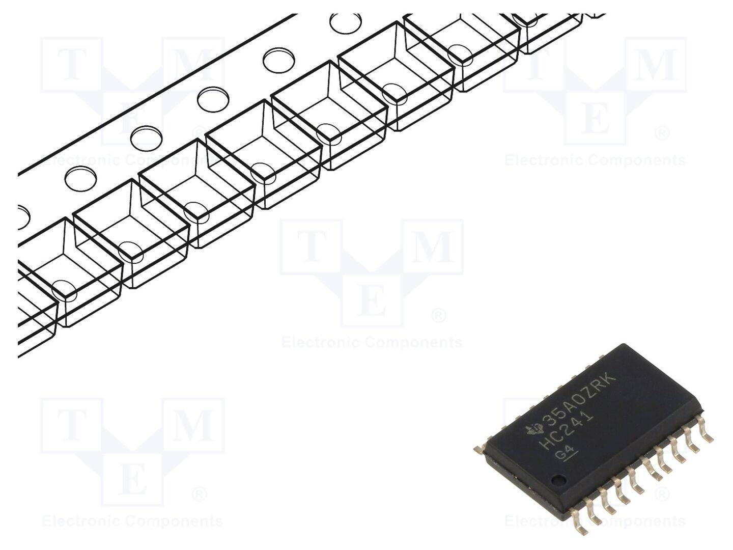 TEXAS INSTRUMENTS SN74HC241DWR IC: digitaal; buffer,niet-inverterend,lijncontroller; Ch: 8; CMOS - 1 stuk-0