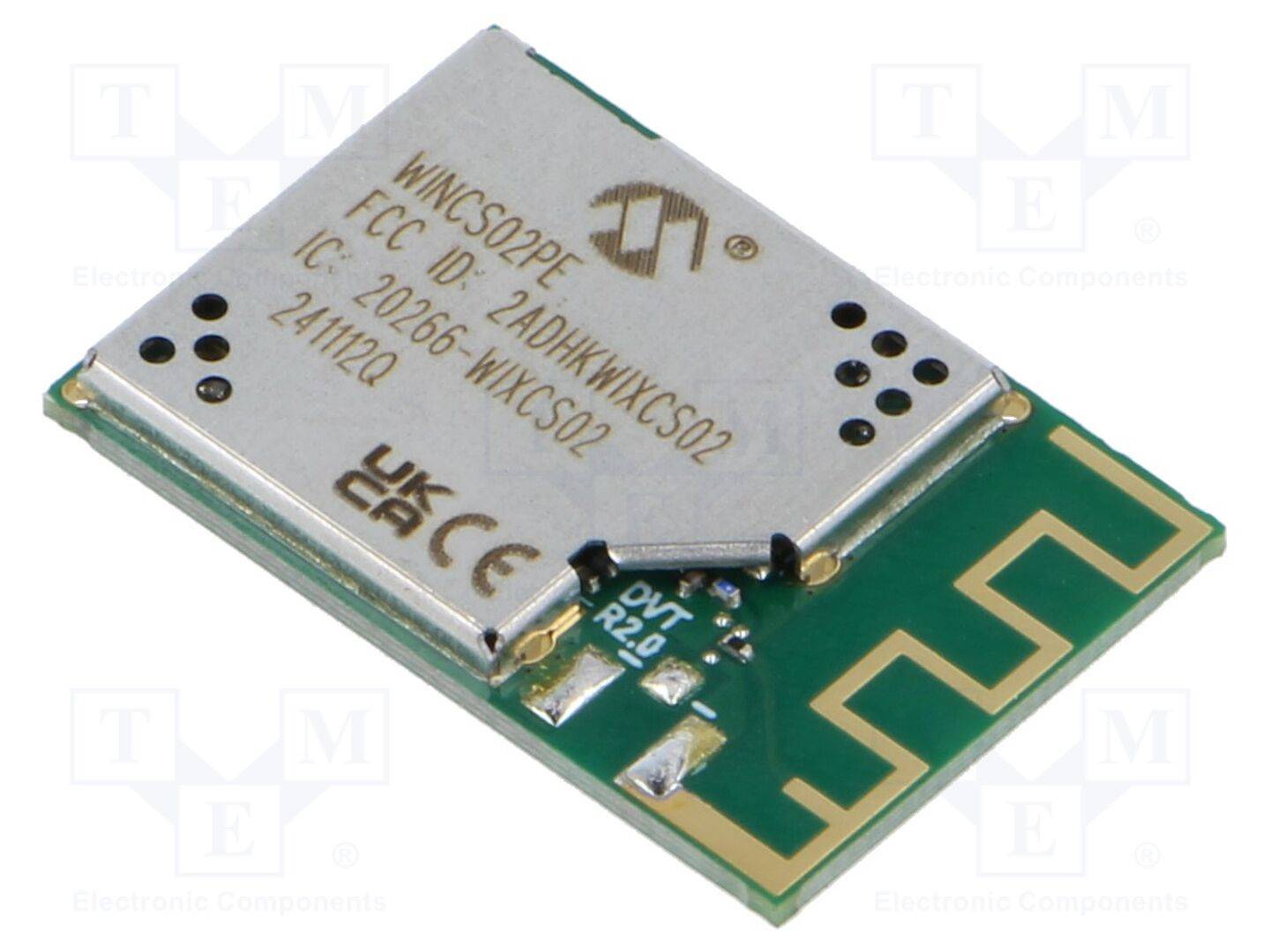 MICROCHIP TECHNOLOGY WINCS02PE-I/100 Module: WiFi; 19dBm; IEEE 802.11b/g/n; SDIO,SPI; 54Mbps; tray - 1 stuk-0