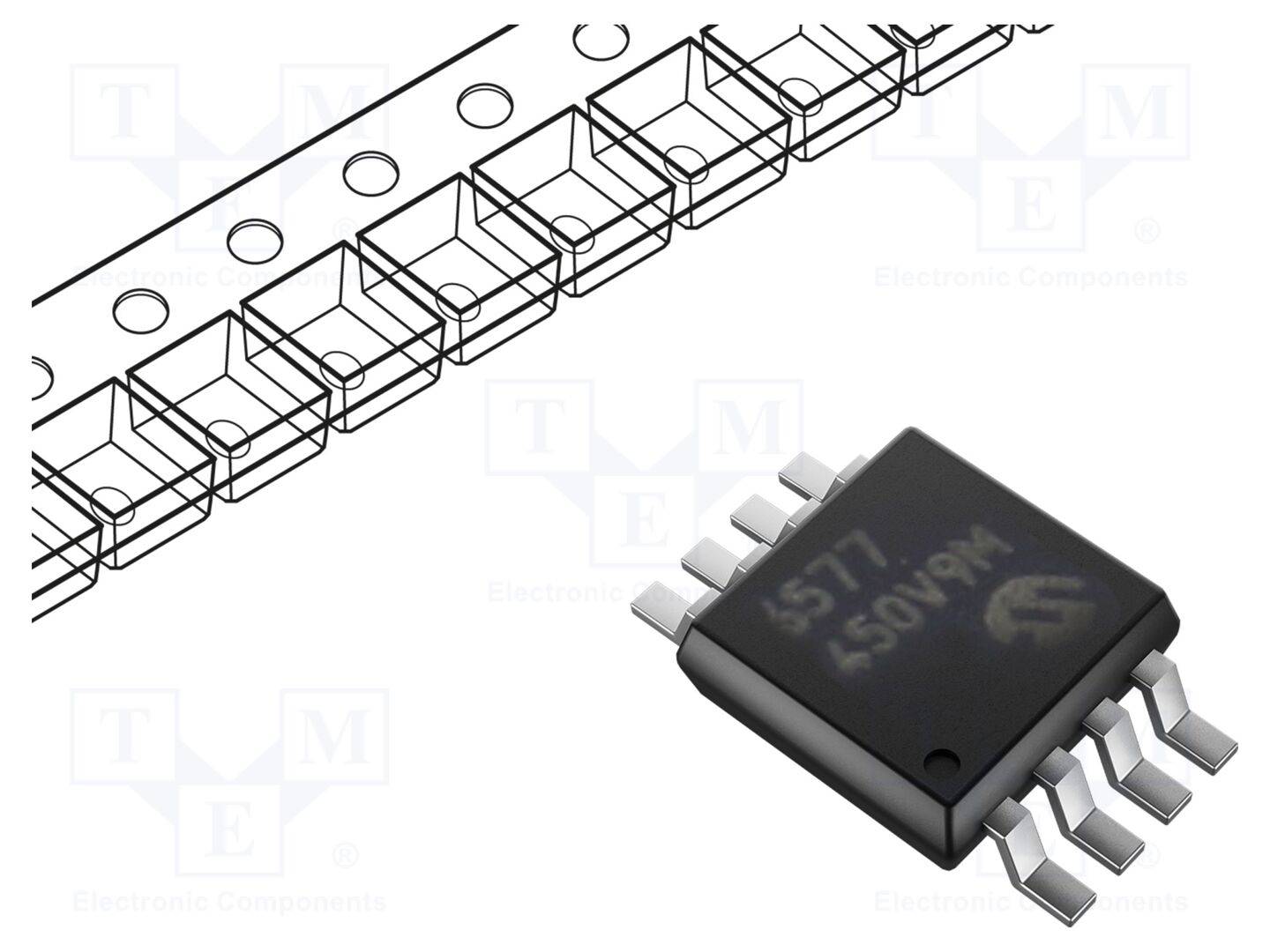 MICROCHIP TECHNOLOGY MCP6572T-E/MS IC: comparator; low-power; Cmp: 2; 40ns; 1,8÷5,5V; SMT; MSOP8; IB: 1pA - 1 stuk-0