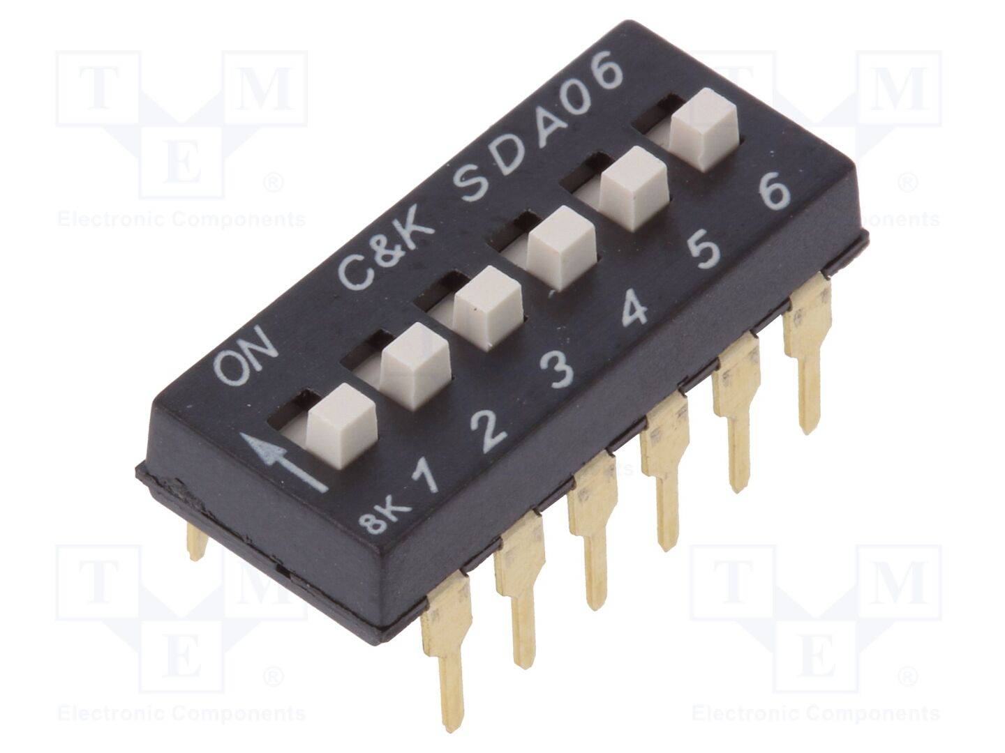 C&K SDA06H1BD Schakelaar: DIP-SWITCH; Aantal secties: 6; ON-OFF; 0,025A/24VDC - 1 stuk-0
