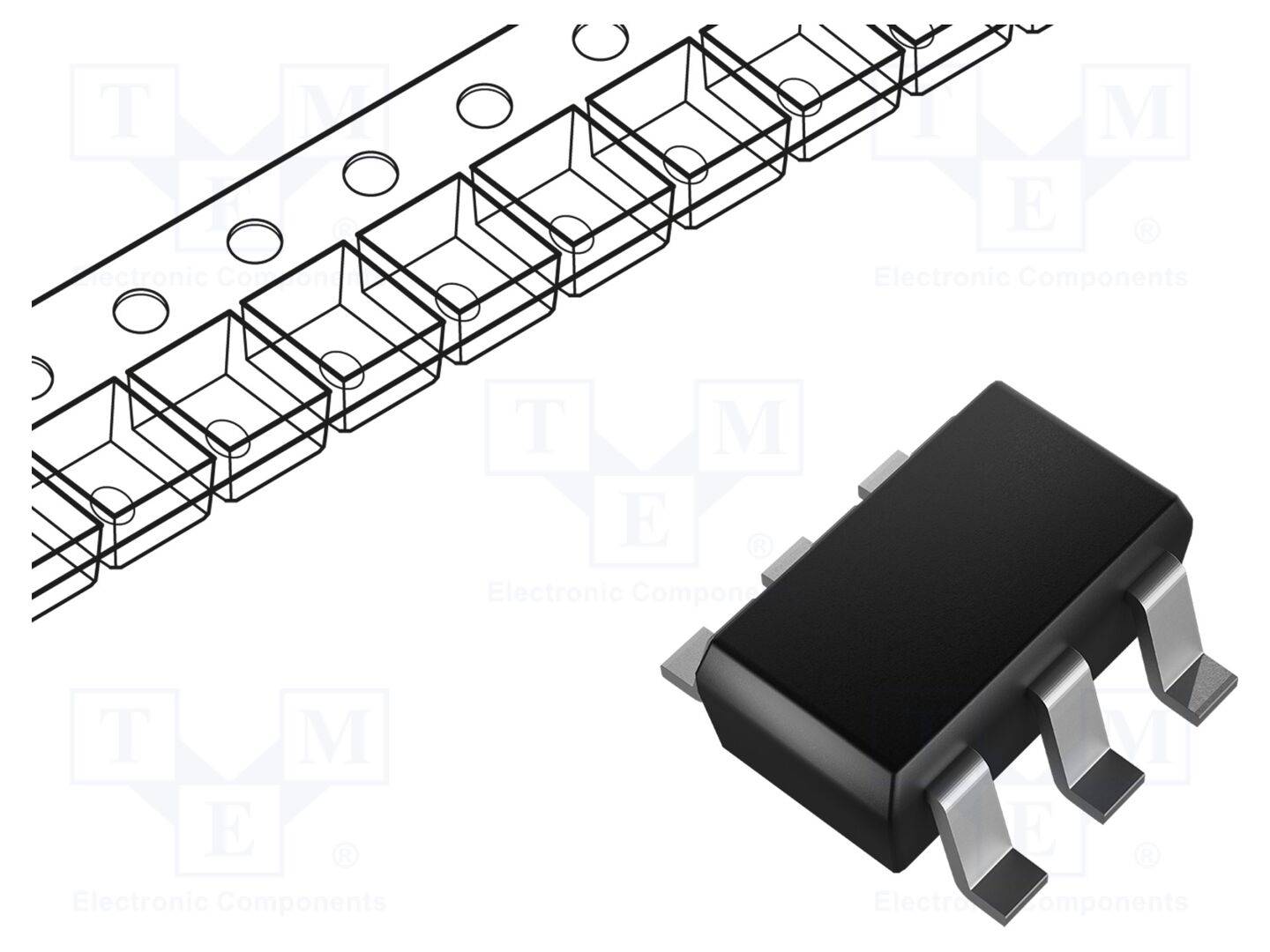 STMicroelectronics TL431AICT IC: spanning referentiebronnen; 2,495V; ±1%; SOT323-6L; rol,band - 1 stuk-0