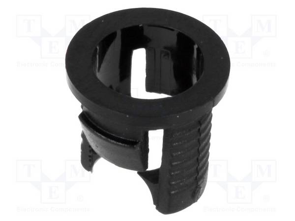FIX&FASTEN FIX-LED5-1 LED houder; 5mm; eendelig; zwart; UL94V-2; L: 7,1mm; polyamide - 10 stuks
