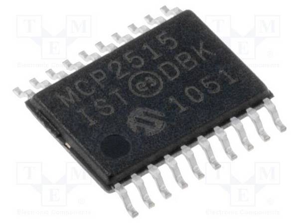 MICROCHIP TECHNOLOGY MCP2515-I/ST IC: controller CAN; 1Mbps; 2,7÷5,5VDC; TSSOP20; -40÷85°C; buis - 1 stuk