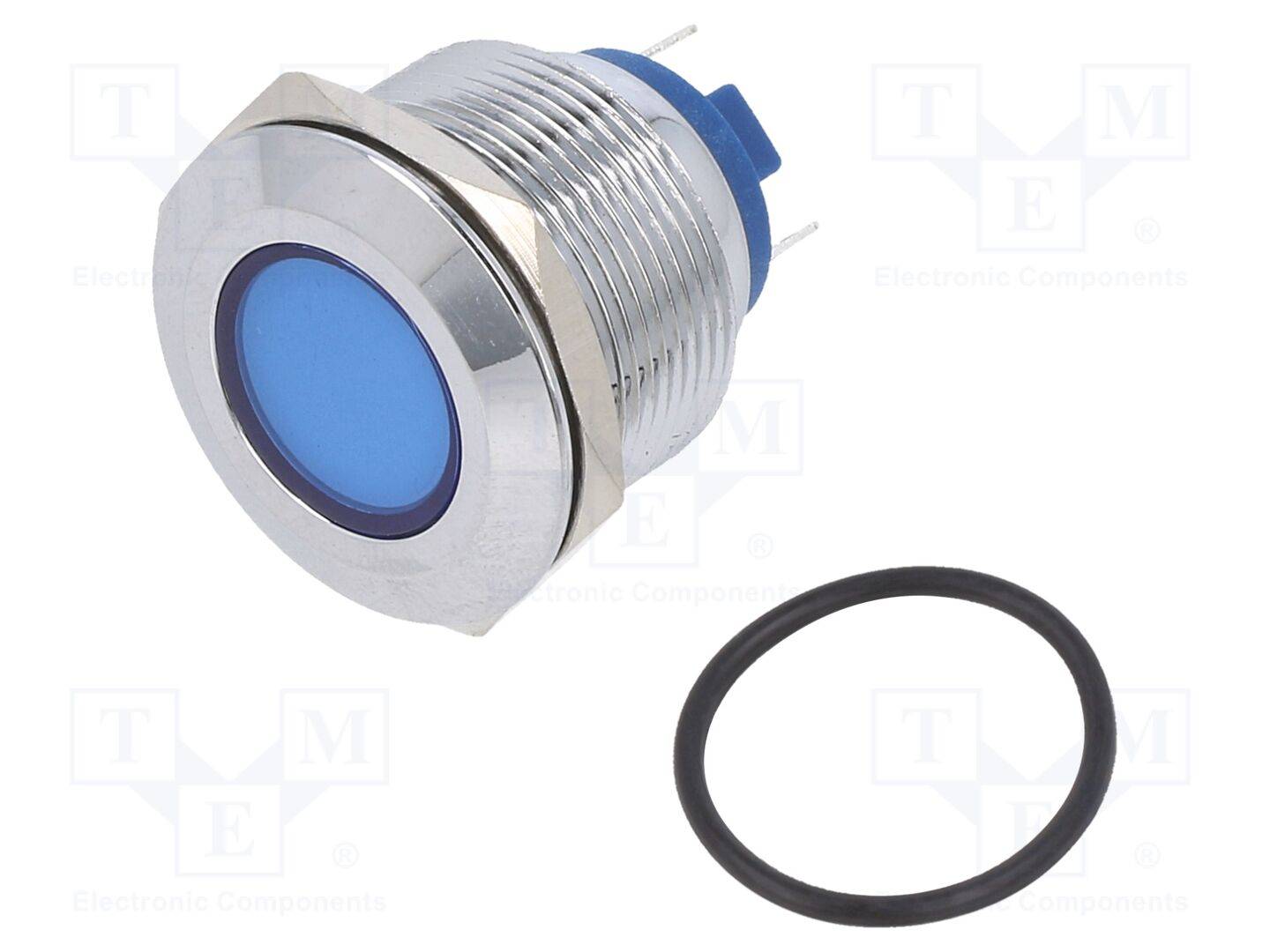 NINIGI IND22-24B-C Controlelampje: LED; plat; blauw; 24VDC; 24VAC; Ø22mm; connectoren - 1 stuk-0
