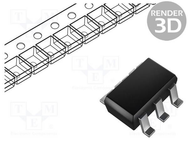 TEXAS INSTRUMENTS INA190A3IDCKR IC: meetversterker; 35kHz; Ch: 1; 1,7÷5,5VDC; SC70-6; 100V/V; 15uV - 1 stuk