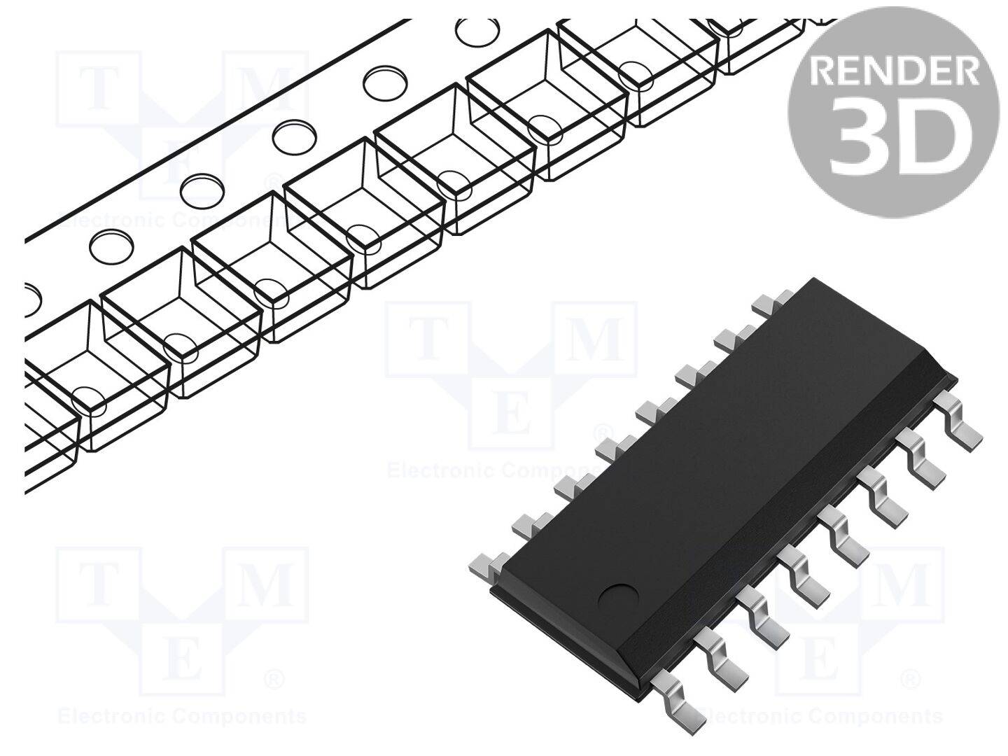 TEXAS INSTRUMENTS CD4067BM96 IC: multiplexer; SO24 - 1 stuk-0
