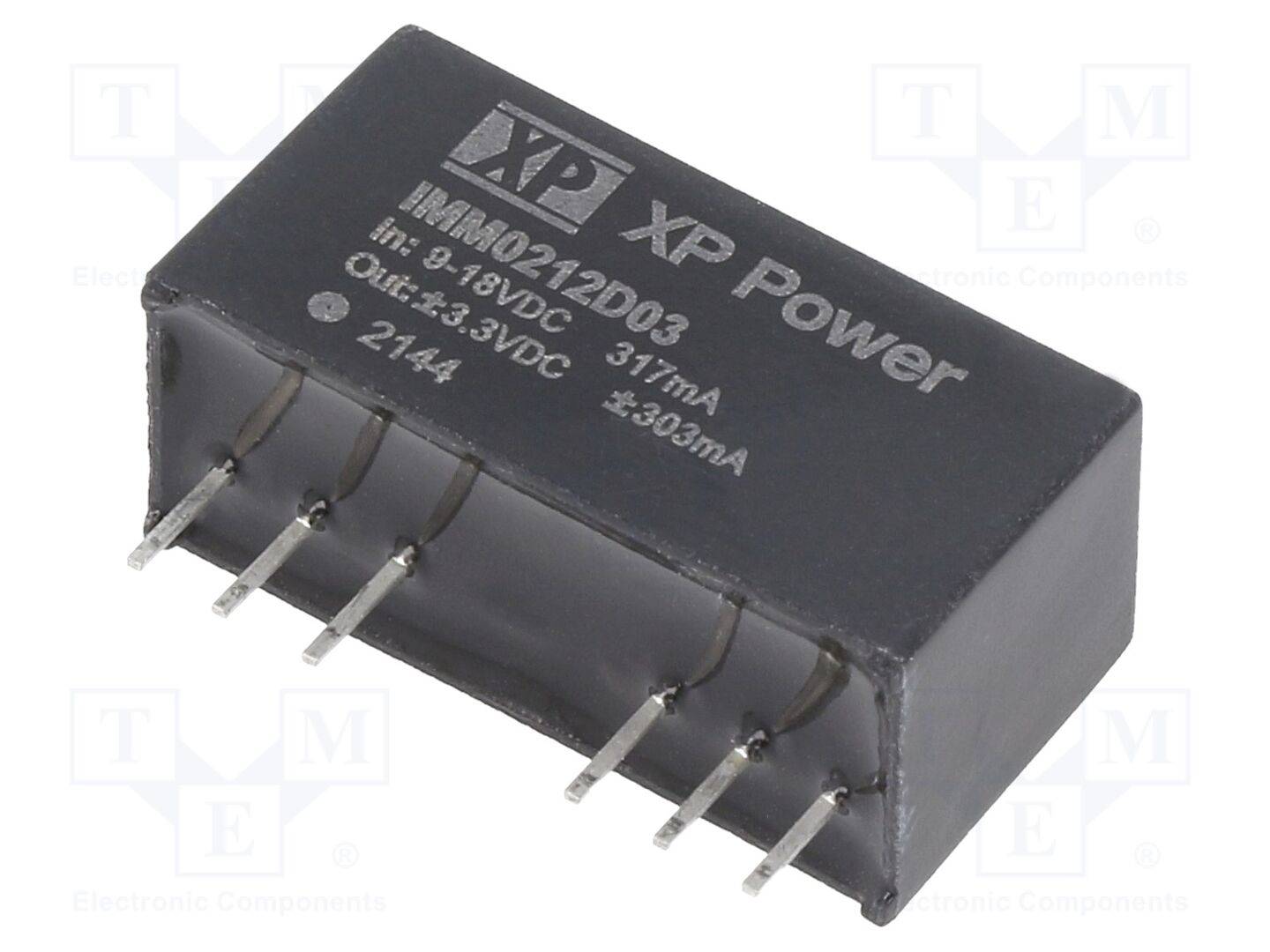 XP POWER IMM0212D03 Omvormer: DC/DC; 2W; Uin: 9÷18VDC; Uuit: 3,3VDC; Uuit2: -3,3VDC; SIP8 - 1 stuk-0