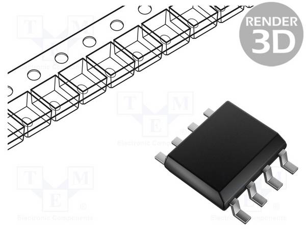 TEXAS INSTRUMENTS INA282AIDR IC: meetversterker; 10kHz; Ch: 1; 2,7÷18VDC; SO8; 50V/V; 70uV - 1 stuk