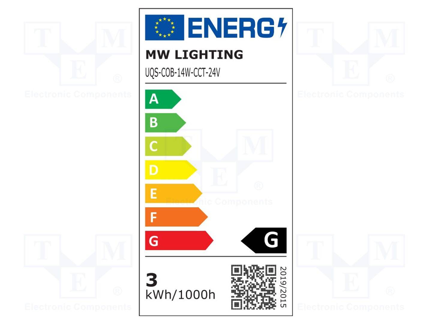 POS UQS-COB14WCCT-24-5 COB ledstrip; warm wit/ koud wit; LED/m: 608; 10mm; IP20; 180° - 1 meter-0