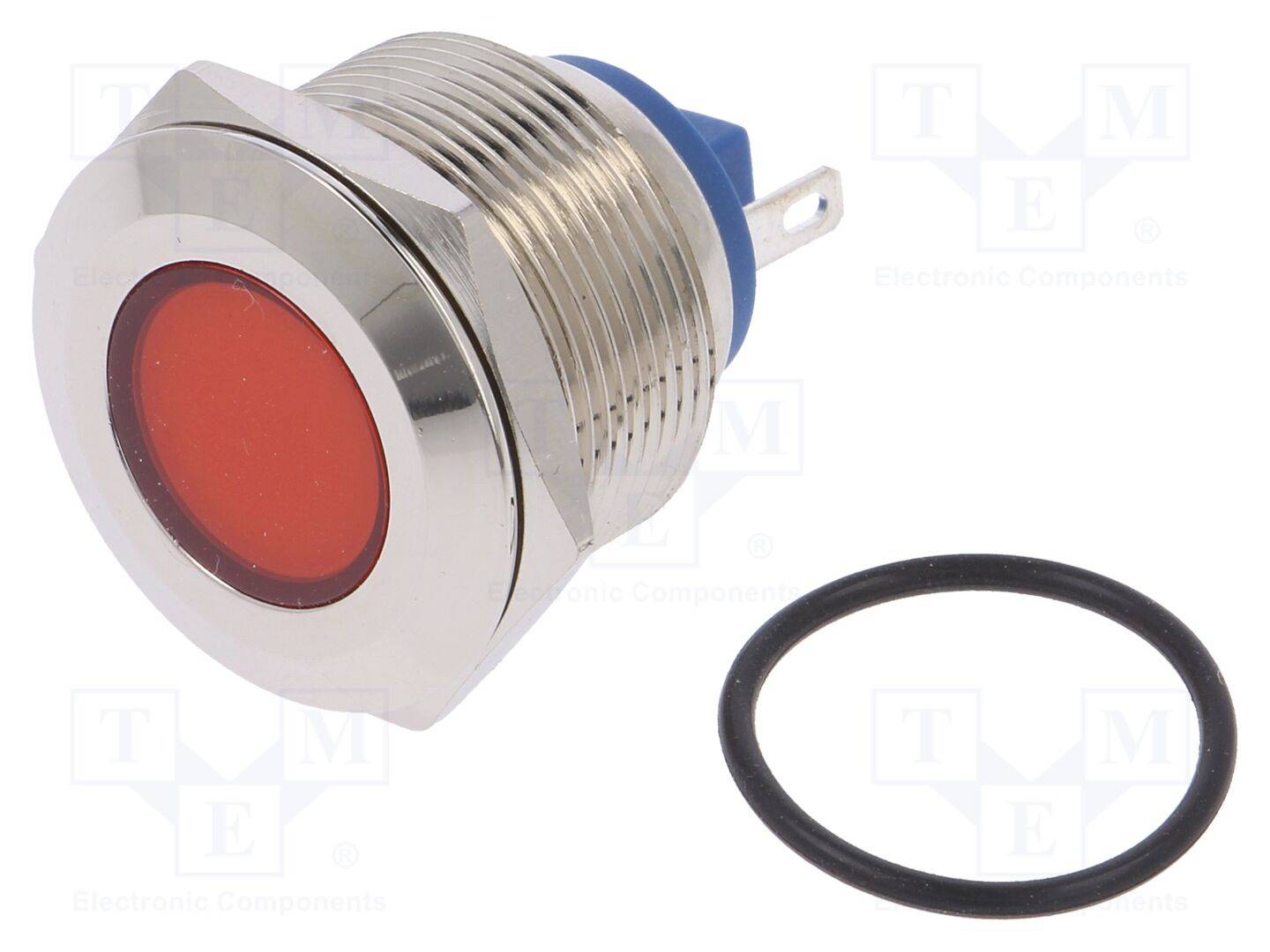 NINIGI IND22-24R-C Controlelampje: LED; plat; rood; 24VDC; 24VAC; Ø22mm; connectoren - 1 stuk-0