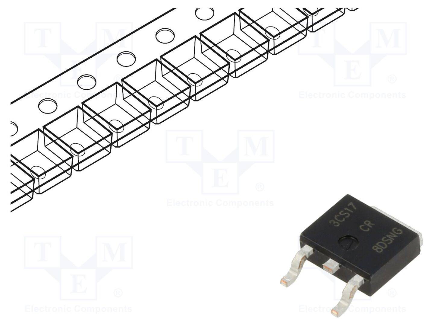 LITTELFUSE MCR8DSNT4G-LF Thyristor: standaard; 800V; Ifmax: 8A; 5,1A; Igt: 12mA; DPAK; SMD - 1 stuk-0