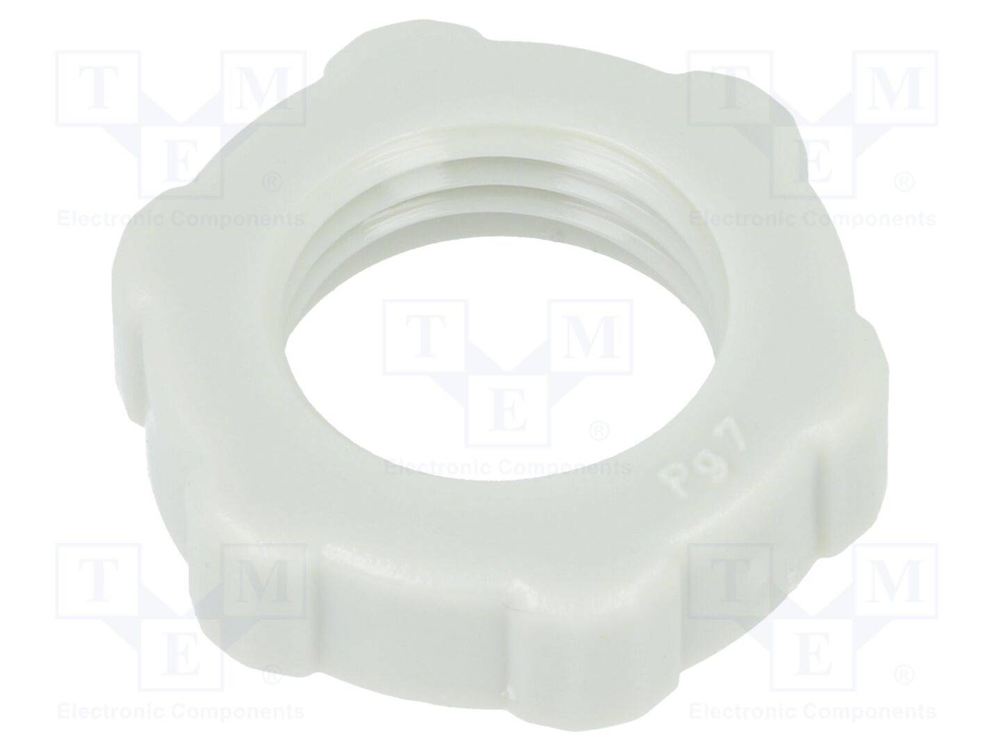 OBO BETTERMANN OBO-2043076 Moer; PG7; polystyreen; Thk: 5mm; Sleutel: 19mm; lichtgrijs - 10 stuks-0