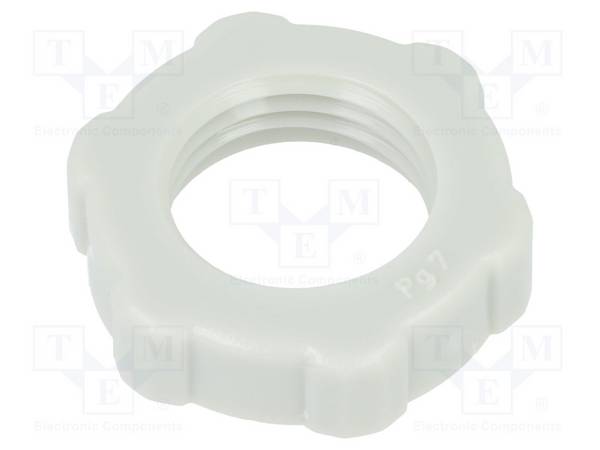 OBO BETTERMANN OBO-2043076 Moer; PG7; polystyreen; Thk: 5mm; Sleutel: 19mm; lichtgrijs - 10 stuks
