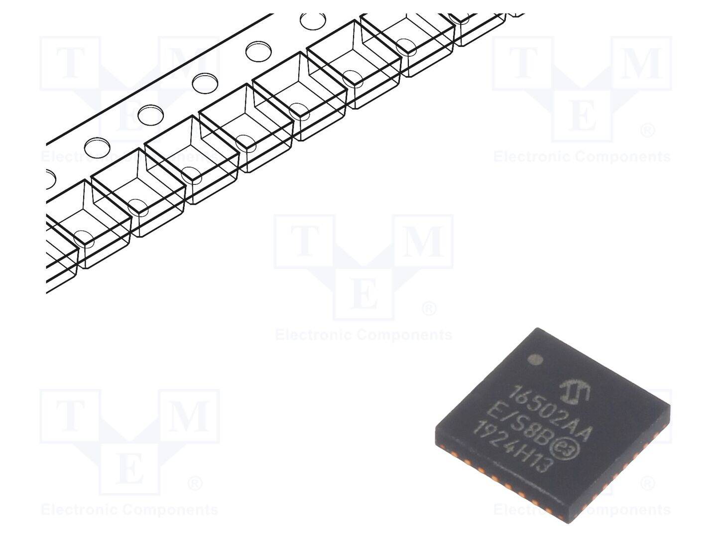 MICROCHIP TECHNOLOGY MCP16502TAA-E/S8B PMIC; LDO,omvormer DC/DC; Uin: 2,7÷5,5VDC; 0,3÷1A; VQFN32; SMD - 1 stuk-0