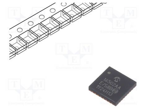 MICROCHIP TECHNOLOGY MCP16502TAA-E/S8B PMIC; LDO,omvormer DC/DC; Uin: 2,7÷5,5VDC; 0,3÷1A; VQFN32; SMD - 1 stuk