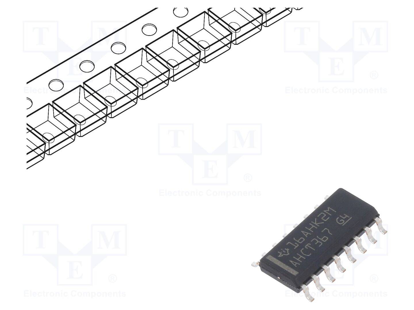 TEXAS INSTRUMENTS SN74AHCT367DR IC: digitaal; buffer,niet-inverterend,lijncontroller; Ch: 6; SMD - 1 stuk-0