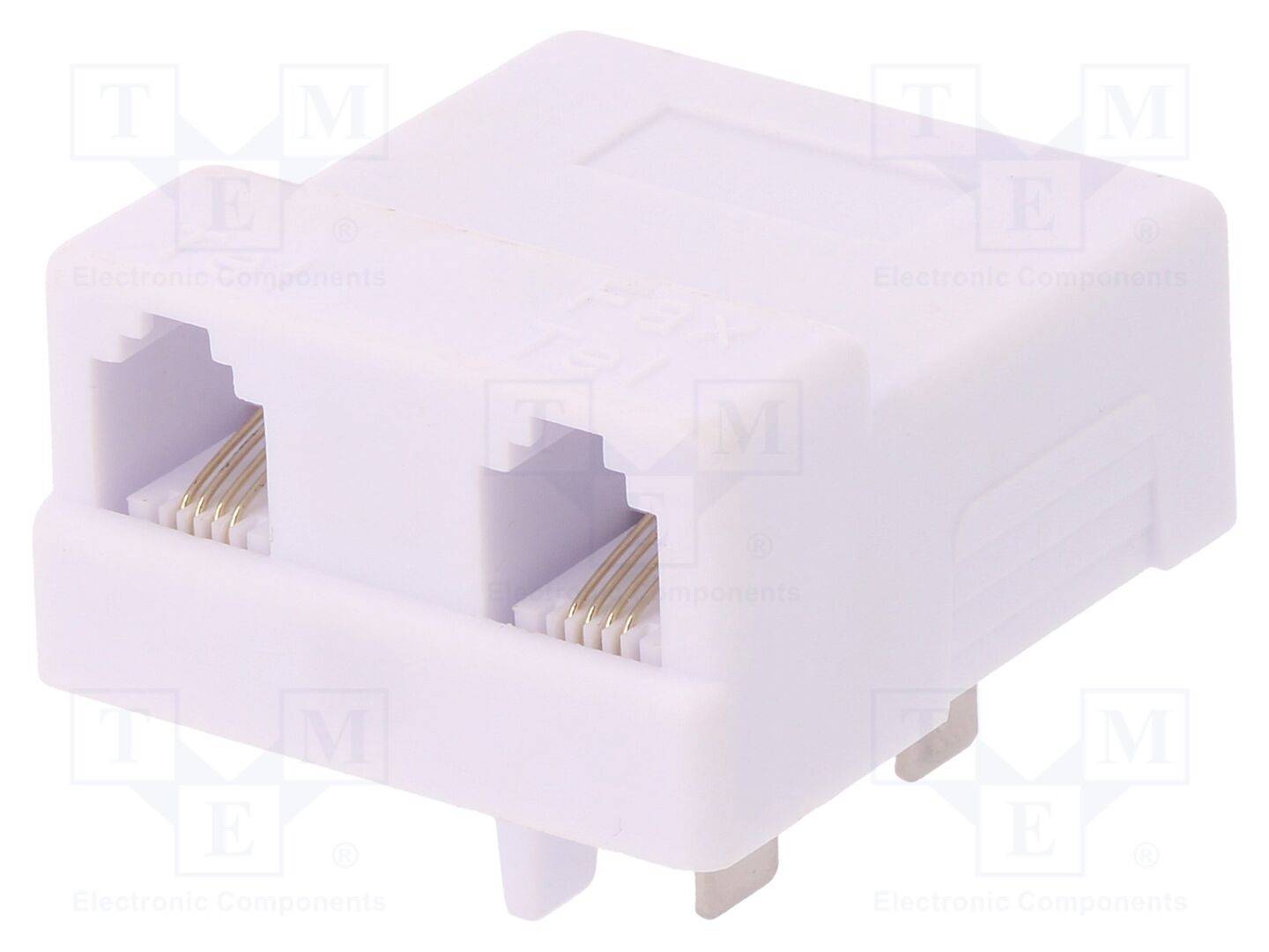 NINIGI TEL-1007 Adapter; RJ11 aansluiting x2,WT4 stekker; hoek van 90 ° - 1 stuk-0