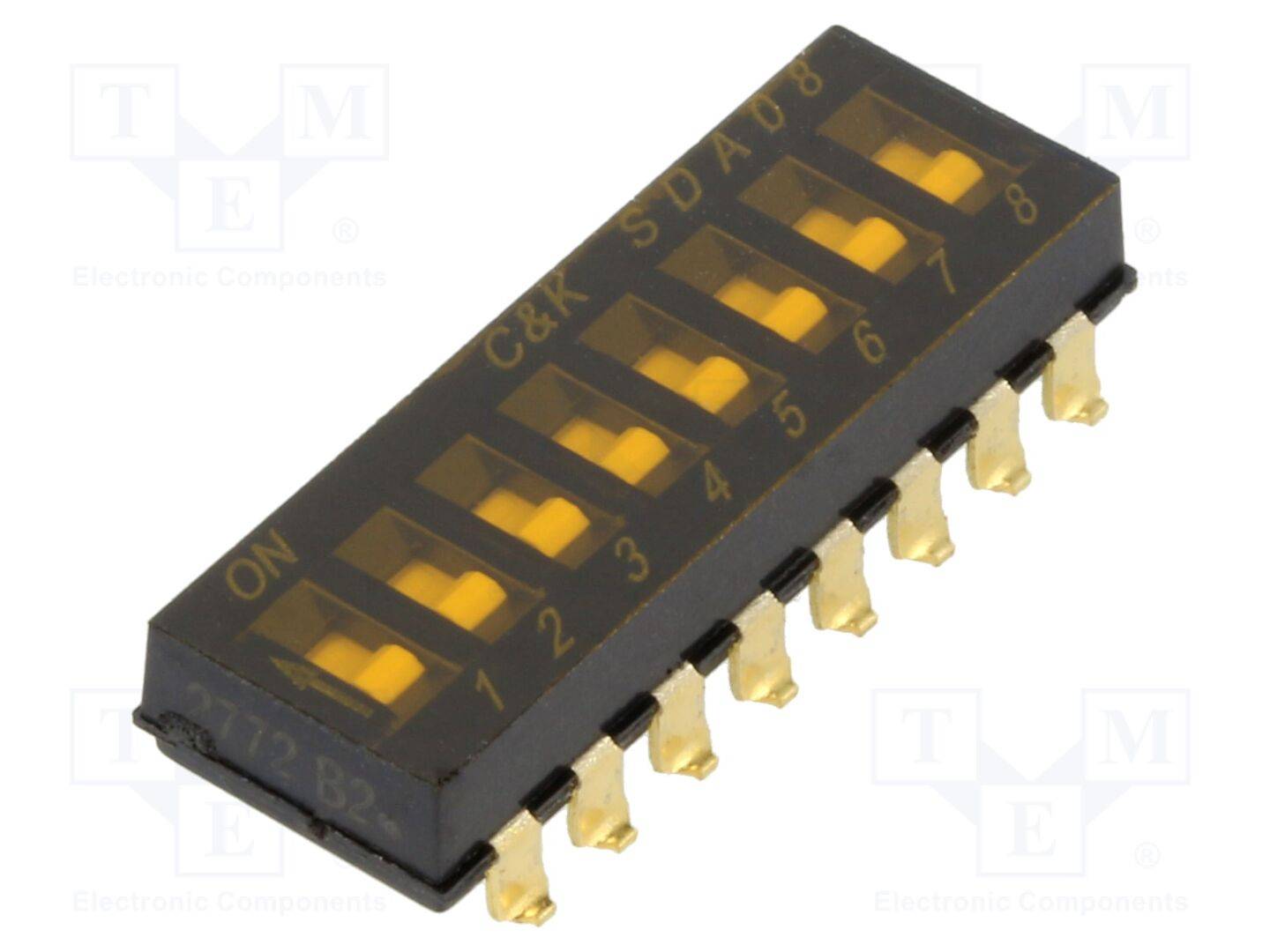 C&K SDA08H0SB Schakelaar: DIP-SWITCH; Aantal secties: 8; ON-OFF; 0,025A/24VDC - 1 stuk-0