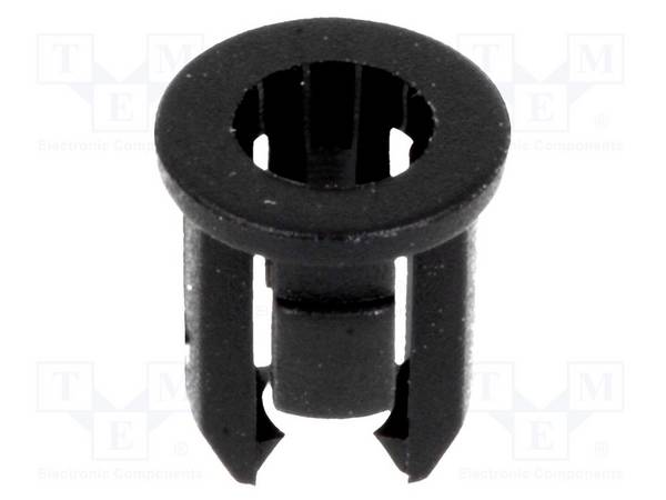 FIX&FASTEN FIX-LED3-6 LED houder; 3mm; eendelig; zwart; UL94V-2; L: 6,4mm; polyamide - 50 stuks