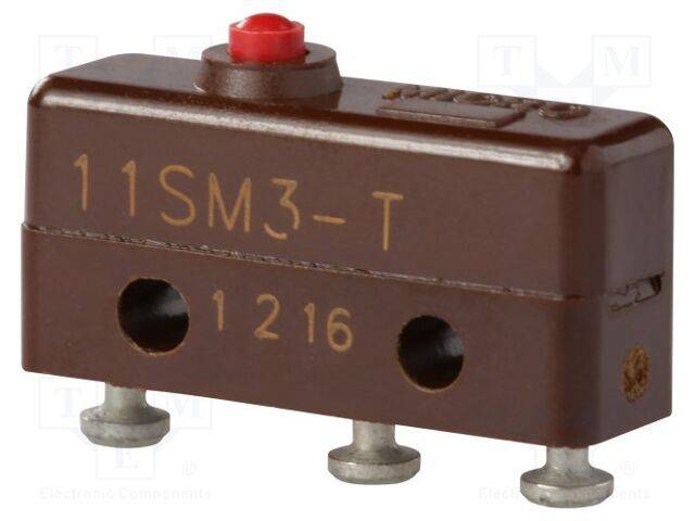 HONEYWELL 11SM3-T Microschakelaar SNAP ACTION; 5A/250VAC; zonder hefboom; SPDT - 1 stuk