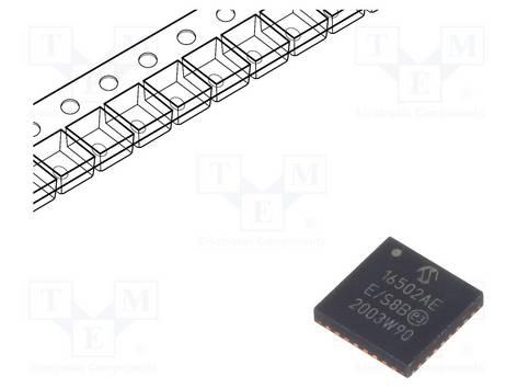 MICROCHIP TECHNOLOGY MCP16502TAE-E/S8B PMIC; LDO,omvormer DC/DC; Uin: 2,7÷5,5VDC; 0,3÷1A; VQFN32; SMD - 1 stuk