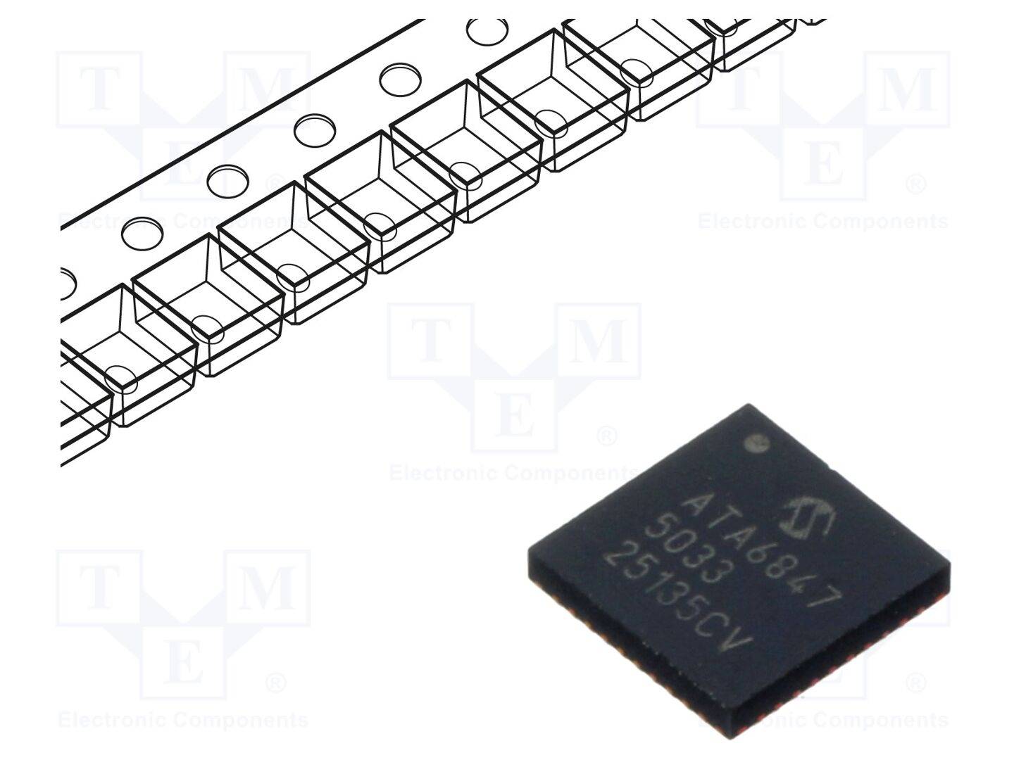 MICROCHIP TECHNOLOGY ATA6847T5033HNHXVA IC: driver; system basis chip SBC; VQFN40; 3,3V,5V; 3÷42VDC - 1 stuk-0