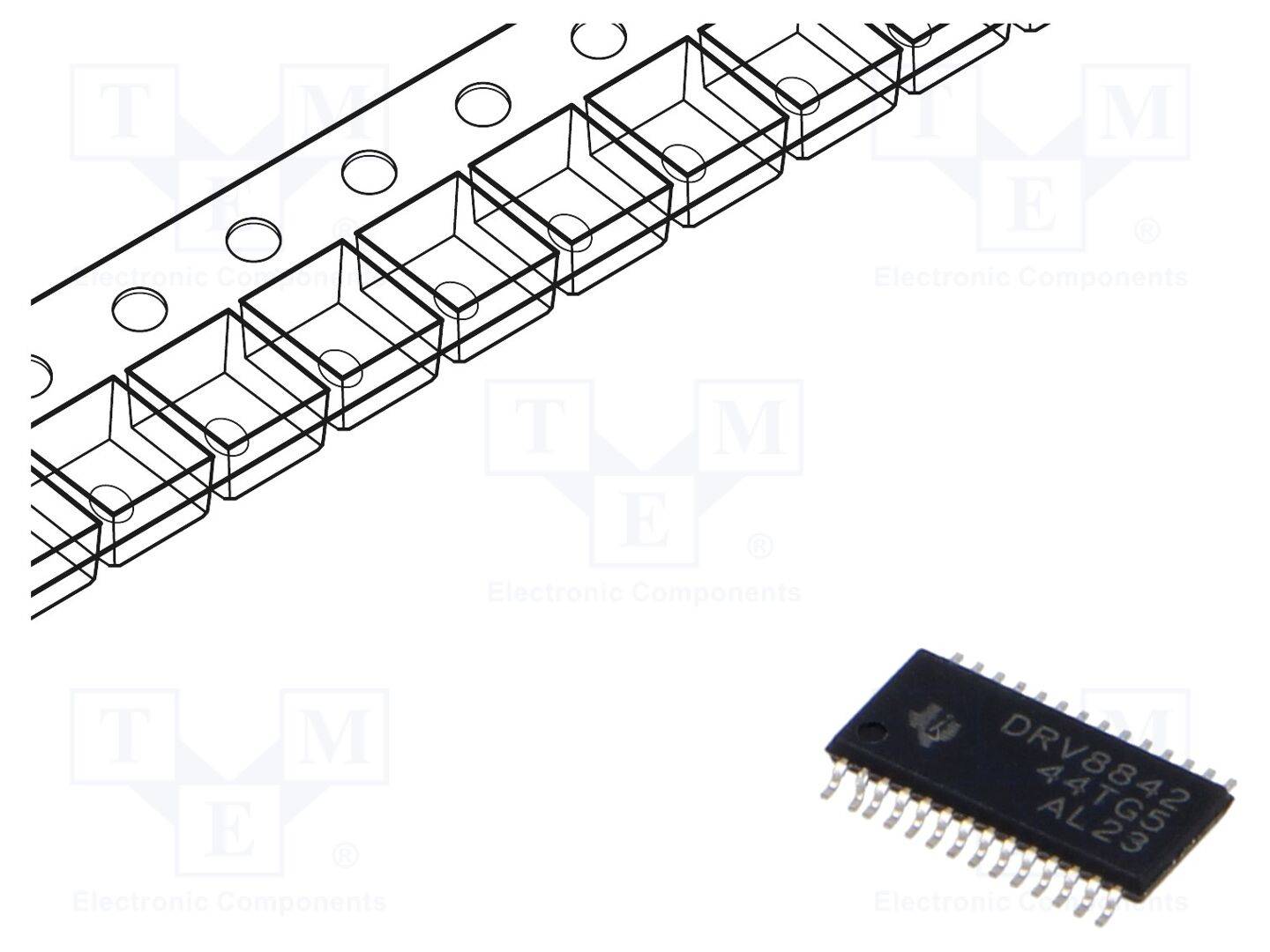 TEXAS INSTRUMENTS DRV8842PWPR IC: driver; H brug; borstelmotorcontroller; HTSSOP28; 3,5A; Ch: 1 - 1 stuk-0