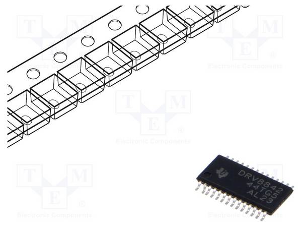 TEXAS INSTRUMENTS DRV8842PWPR IC: driver; H brug; borstelmotorcontroller; HTSSOP28; 3,5A; Ch: 1 - 1 stuk