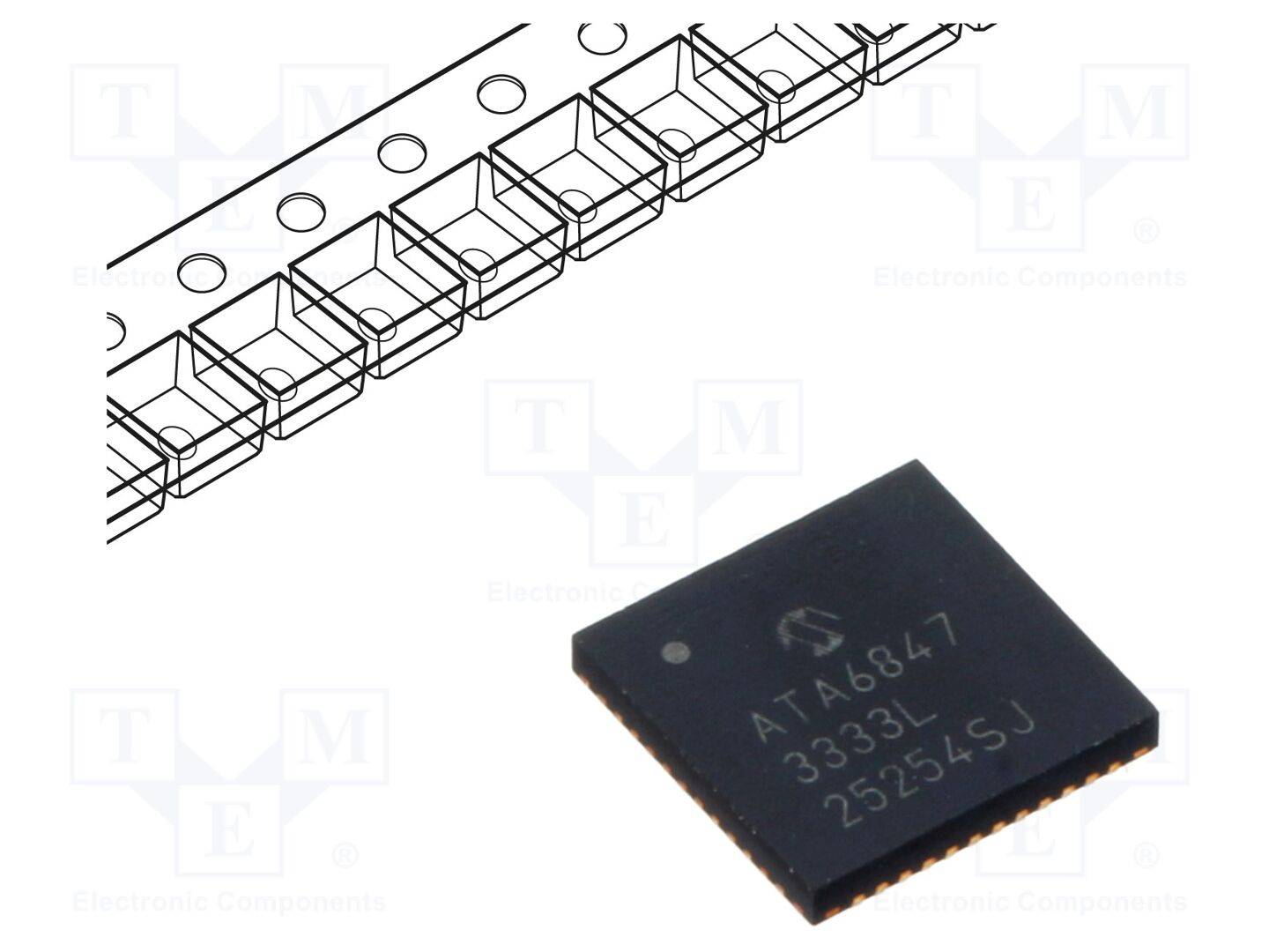 MICROCHIP TECHNOLOGY ATA6847T3333LHZWXV IC: driver; system basis chip SBC; VQFN48; 3,3V; 3÷42VDC - 1 stuk-0