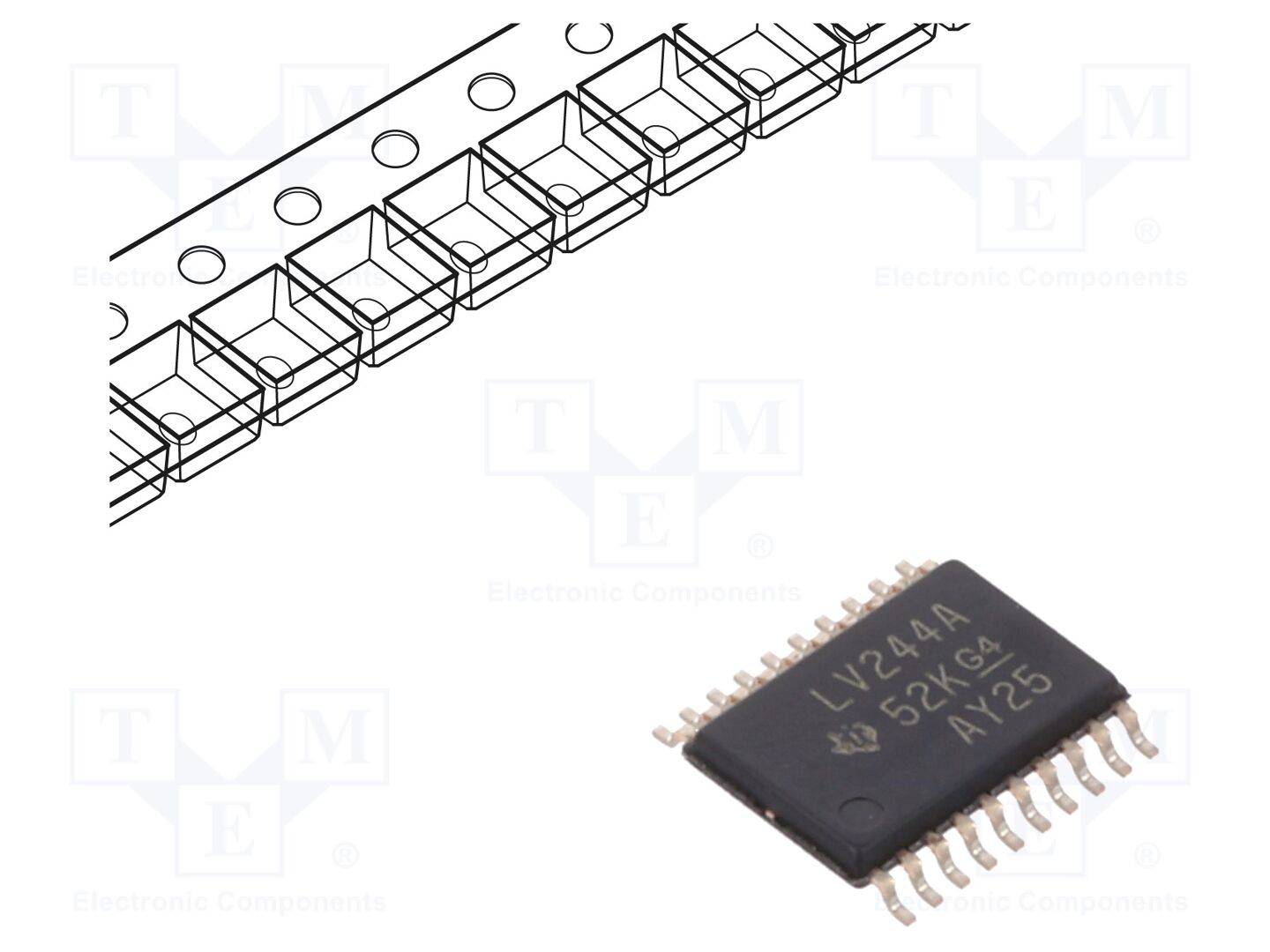 TEXAS INSTRUMENTS SN74LV244APWR IC: digitaal; buffer,inverterend,lijncontroller; Ch: 8; CMOS; SMD - 1 stuk-0