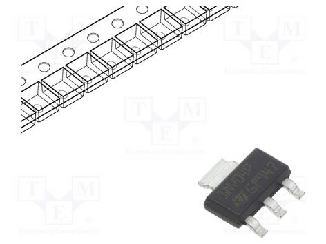 STMicroelectronics VNN1NV04PTR-E IC: power switch; low-side; 1,7A; Ch: 1; SMD; SOT223; -40÷150°C - 1 stuk
