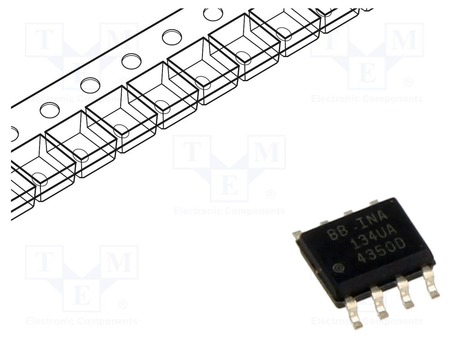 TEXAS INSTRUMENTS INA134UA/2K5 IC: differentiële versterker; 3,1MHz; Ch: 1; ±4÷18VDC,8÷36VDC; SO8 - 1 stuk-0