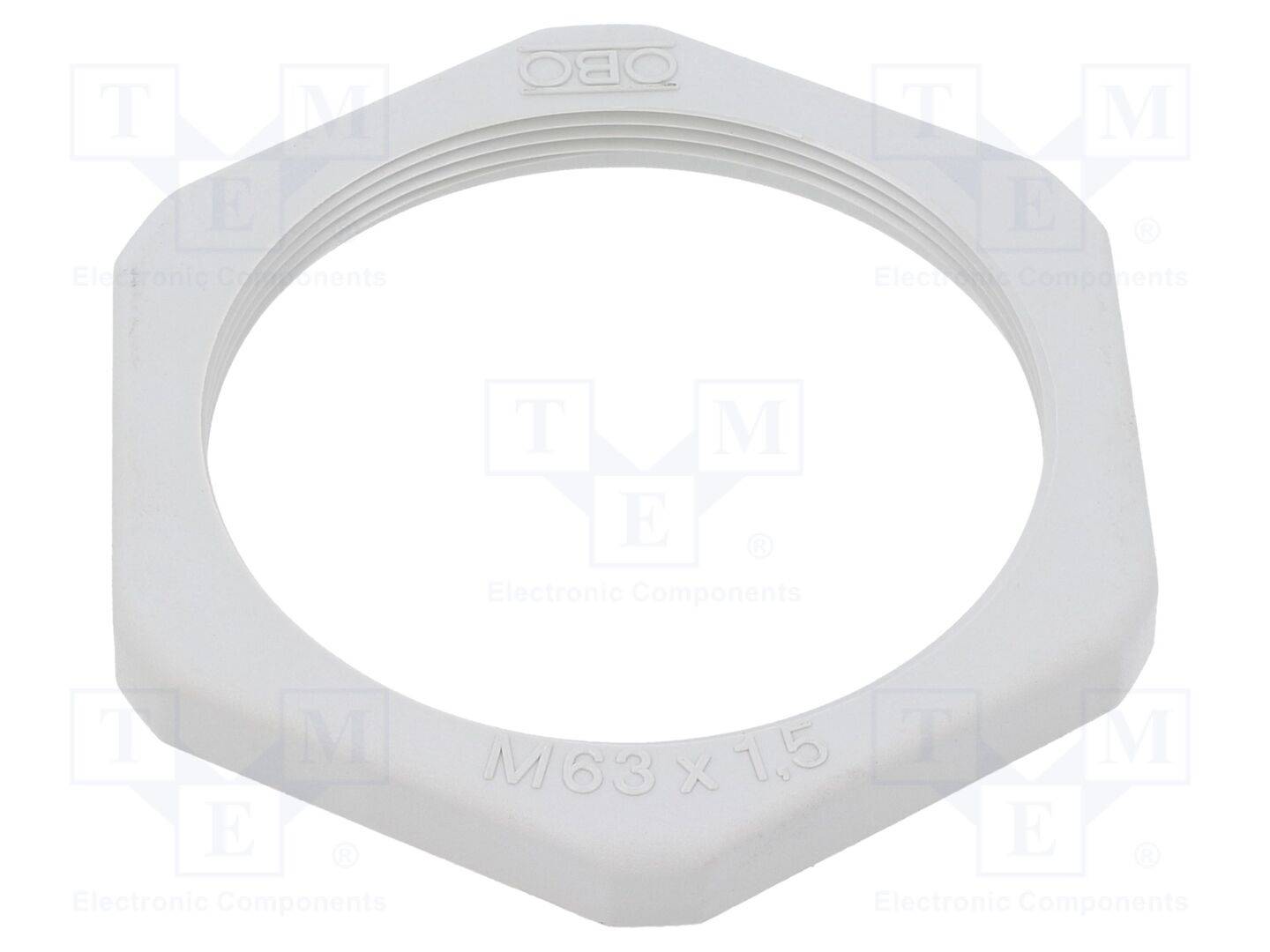 OBO BETTERMANN OBO-2048973 Moer; M63; polyamide; Thk: 8mm; Sleutel: 75mm; lichtgrijs; Spoed: 1,5 - 5 stuks-0