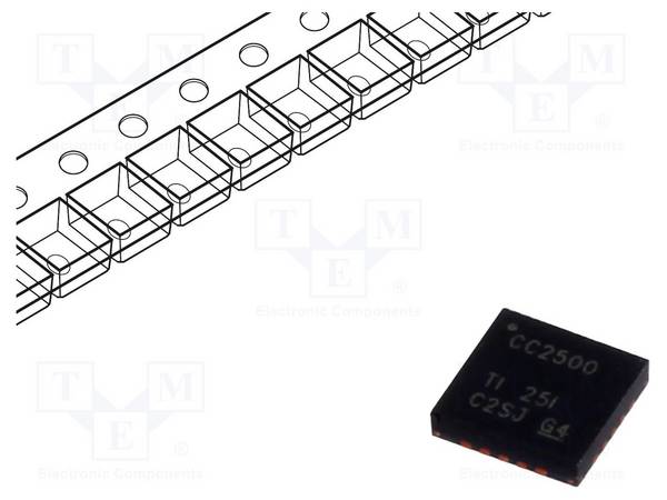 TEXAS INSTRUMENTS CC2500RGPR IC: transceiver RF; SPI; VQFN20; -40÷85°C; 1,8÷3,6VDC; 2,4GHz; ISM - 1 stuk