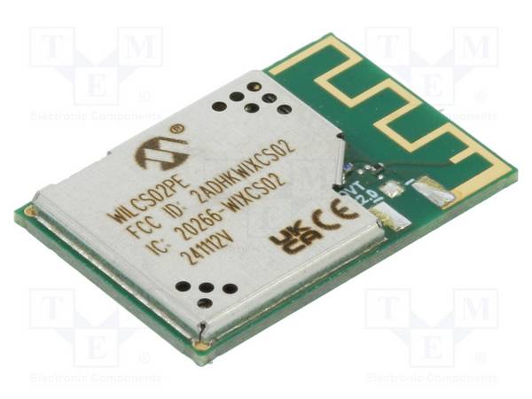 MICROCHIP TECHNOLOGY WILCS02PE-I/100 Module: WiFi; 19dBm; IEEE 802.11b/g/n; SDIO,SPI; 54Mbps; tray - 1 stuk