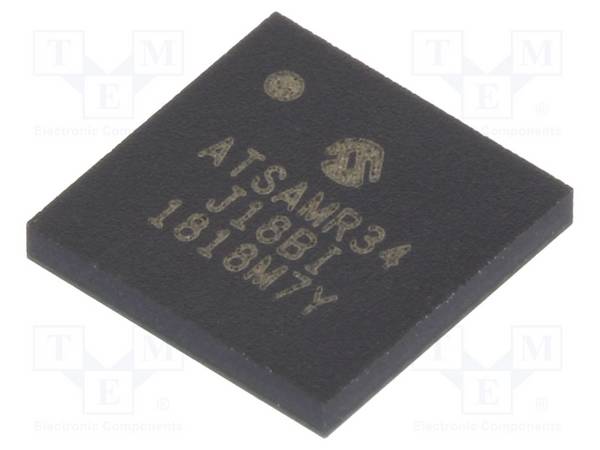 MICROCHIP TECHNOLOGY ATSAMR34J18B-I/7JX IC: SiP; TFBGA64; 1,8÷3,6VDC; Ext.onderbrek: 15; ATSAMR34; tray - 1 stuk