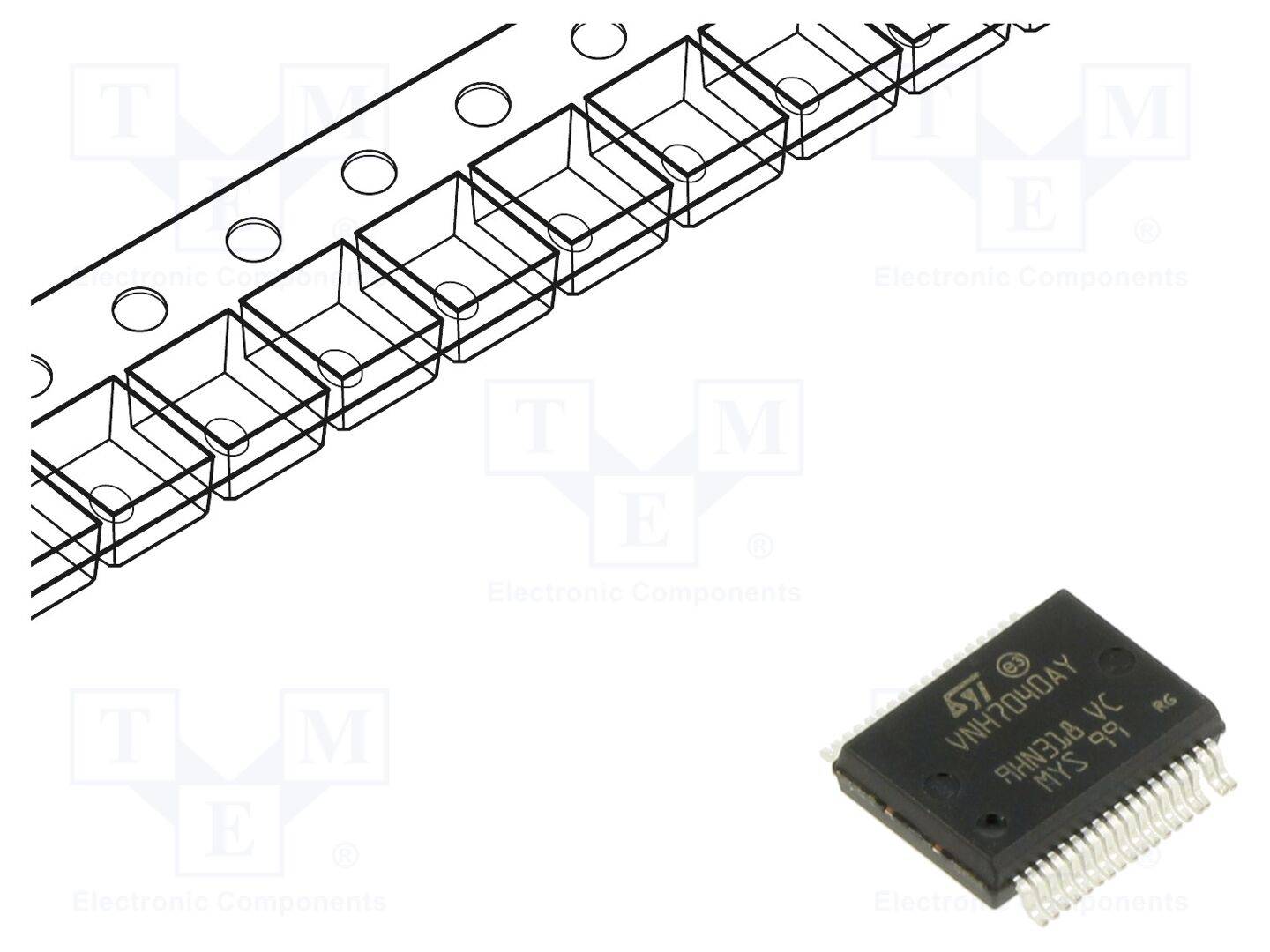 STMicroelectronics VNH7040AYTR IC: driver; H brug; borstelmotorcontroller; PowerSSO36; 35A; Ch: 2 - 1 stuk-0