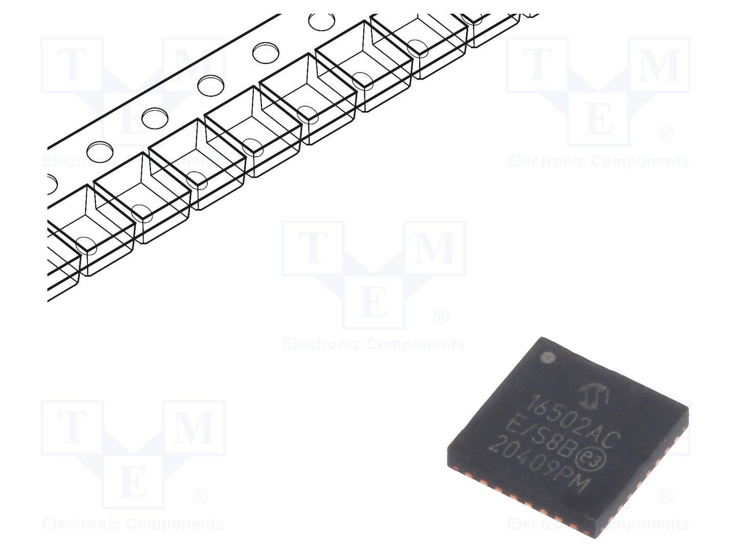 MICROCHIP TECHNOLOGY MCP16502TAC-E/S8B PMIC; LDO,omvormer DC/DC; Uin: 2,7÷5,5VDC; 0,3÷1A; VQFN32; SMD - 1 stuk-0