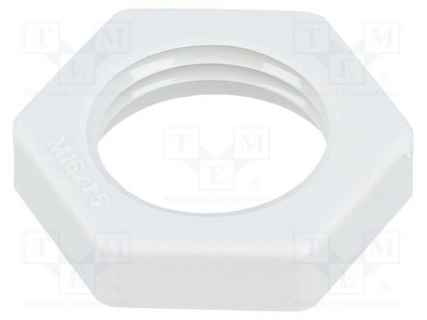 OBO BETTERMANN OBO-2048914 Moer; M16; polyamide; Thk: 5mm; Sleutel: 22mm; lichtgrijs; Spoed: 1,5 - 10 stuks