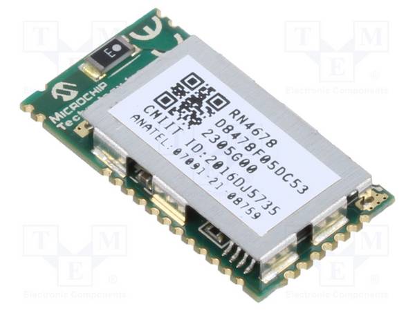 MICROCHIP TECHNOLOGY RN4678-VB/RM122 Module: Bluetooth Classic / Low Energy; Bluetooth: 5.0,BLE; 2dBm - 1 stuk