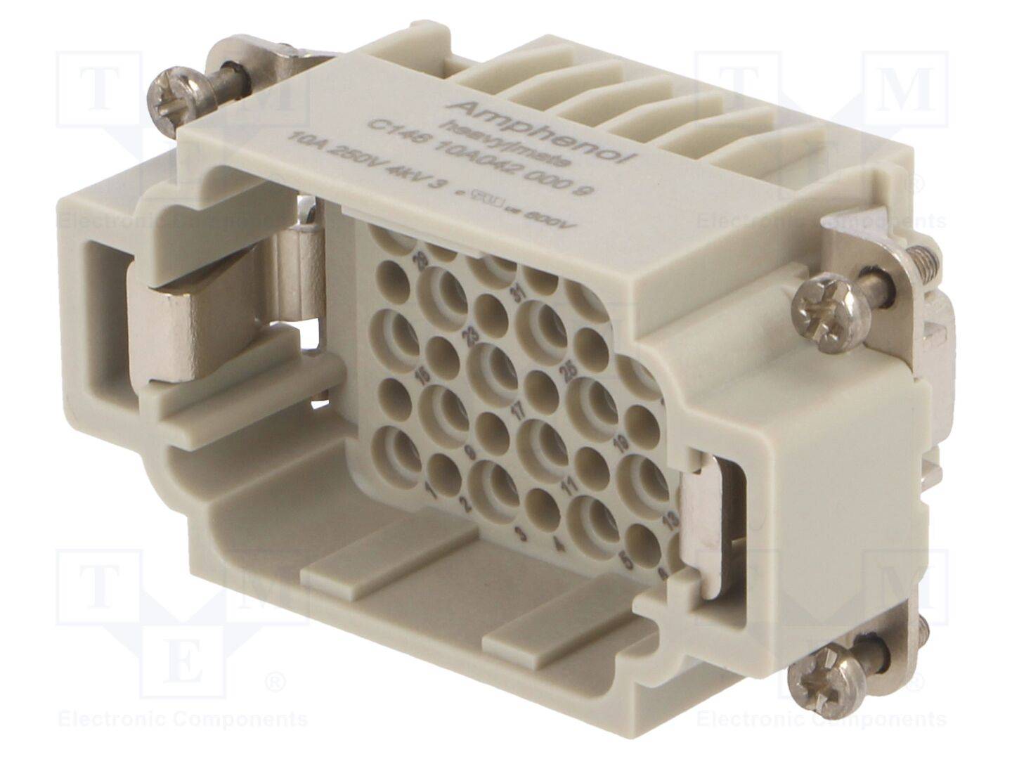 AMPHENOL C146-10A0420009 Connector: HDC; contactinzetstuk; mannelijk; 10A; 250V; PIN: 42 - 1 stuk
